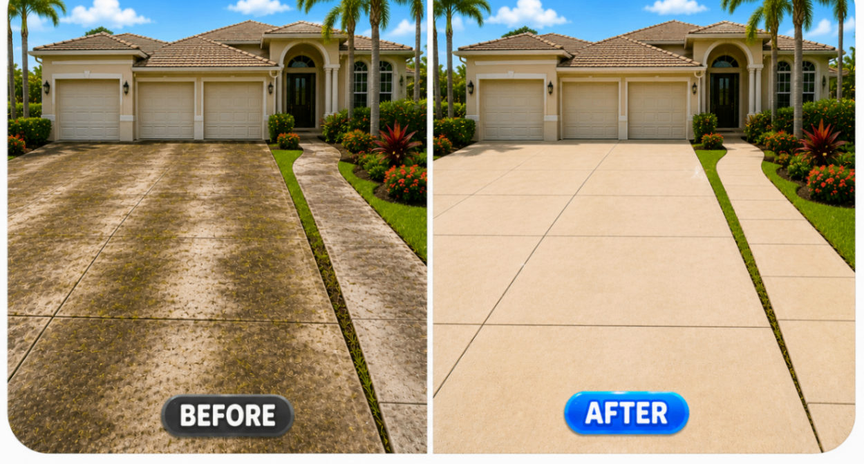 3-Car / Oversized Driveway + Front Walkway*